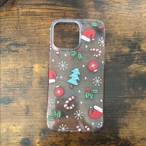 Gray and Red Smartphone Case with Festive Design
